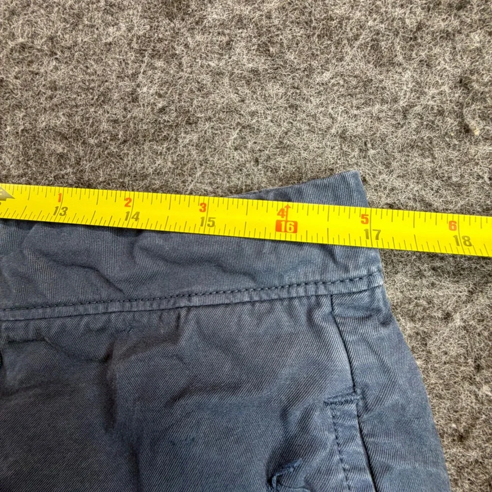 UNTUCKit Chino Shorts Men 34 Blue 100% Pima Cotton Casual Twill 8.5